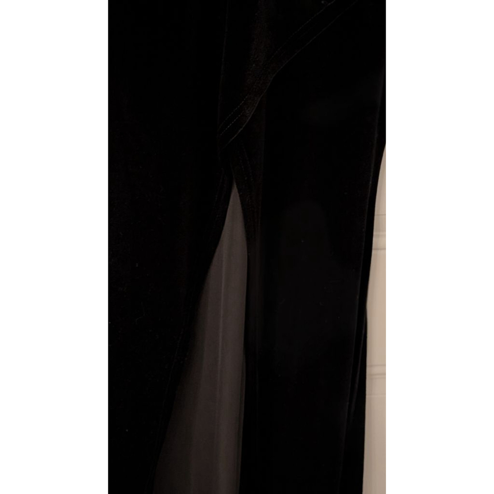 Women's Windsor Black Velvet Long Sleeve Maxi Dress M - Picture 16 of 16